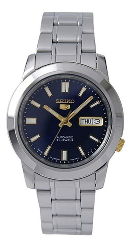 Seiko 5 Esfera Automática Azul Y Dorada Para Hombre