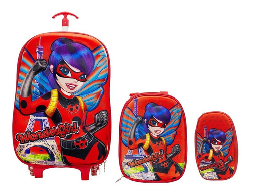 Kit Mochilete Infantil De Rodinha