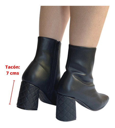 Imagen 4 de 10 de Botín Dama Felipe Rentería Tacón 7cms Moda Mujer Botas
