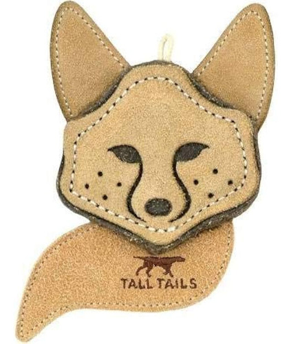 Tall Tails 88216666 Scrappy Critter Leather Fox Dog Toy - 4 