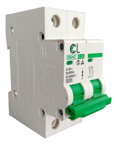 Breaker Bifásico Polo 2x20 Amp Termomagnético Ycb6h-63 Cnc