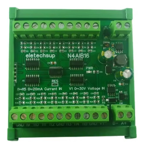 Modulo Rs485 15 Entradas Analogicas 4-20ma Plc Arduino Pic
