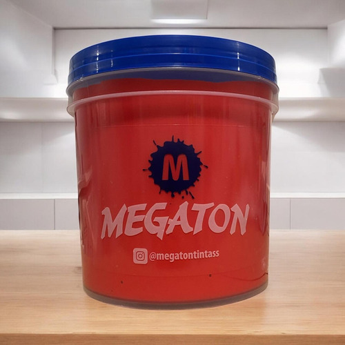 Balde Cimento Queimado Fosco Megaton 5kg Rende 14m² Cor Vermelho Amor