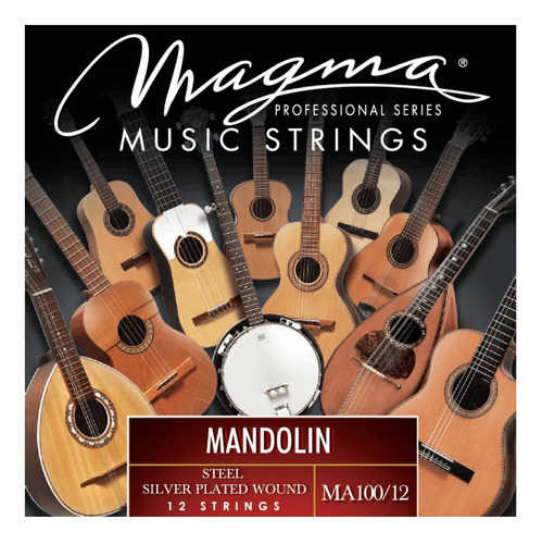 Pack 2 Encordados Mandolina 12 Cuerdas Magma Ma120
