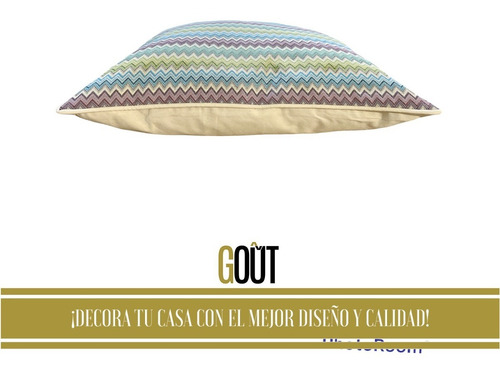 Funda De Cojín Premium 50 X 50 Cm Estilo Gobelino Zig Zag