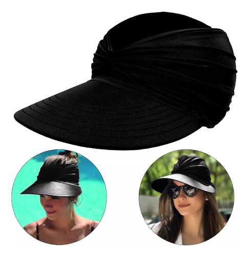 Sombrero Playa Protección Solar Gorro Copa Vacío De Mujer