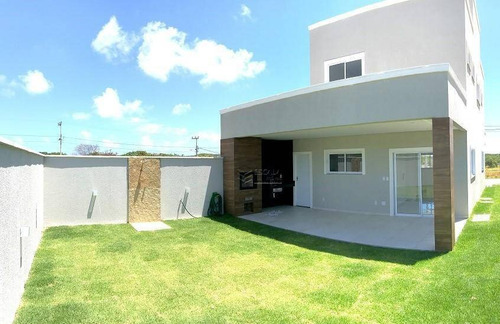 Casa Duplex Com 3 Quartos À Venda, 160 M², Nova, Cond. Fechado, Financia - Mangabeira - Eusébio/ce - Ca0359