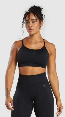 Gymshark Flex Strappy Sports Bra Black Negro Cuotas sin inter s