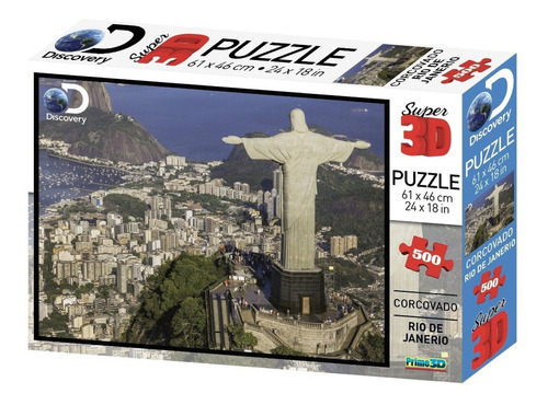 Puzzle Prime 3d Corcovado Rio De Janeiro X 500 Pzs Art 10165