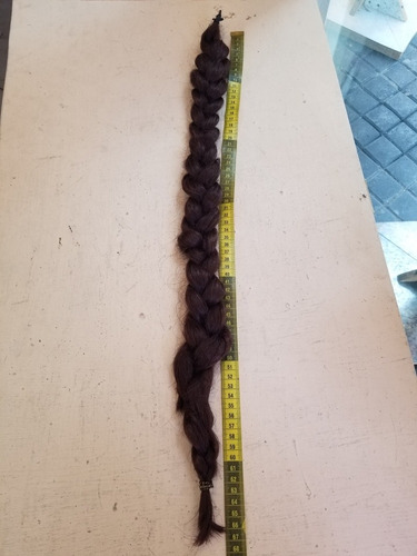 Trenza Cabello Sintetico Fibra Natural 66cms De Largo Remato