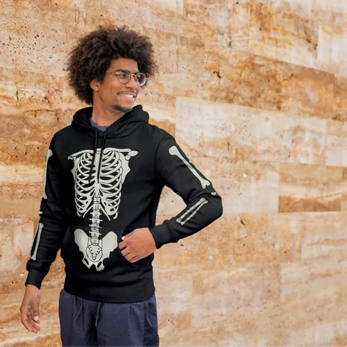 Sudadera Con Gorro Esqueleto Brilla En La Oscuridad