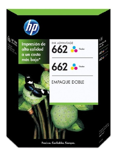 Dual Pack Cartuchos De Tinta Original Hp 662 Negro O Color