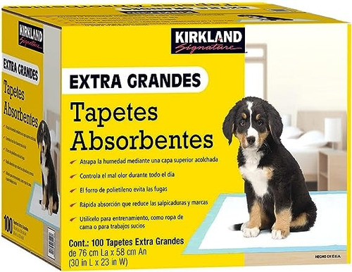 Pañales Pad Acostumbradores Para Perros 100 Unidades 76x58cm