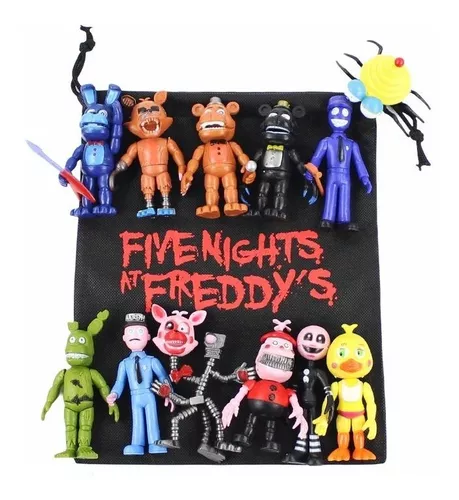 6 Bonecos 14cm Articuladados Five Nights Freddy Chica Foxy..