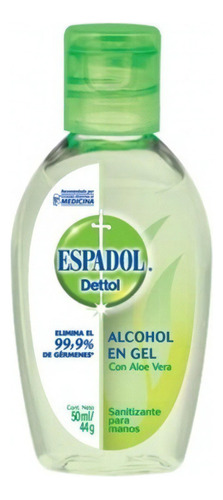 Alcohol En Gel Antibacterial Aloe Vera Espadol Dettol 50 Ml