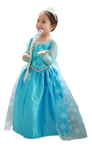 Frozen Elsa Vestido De Princesa Infantil Cosplay