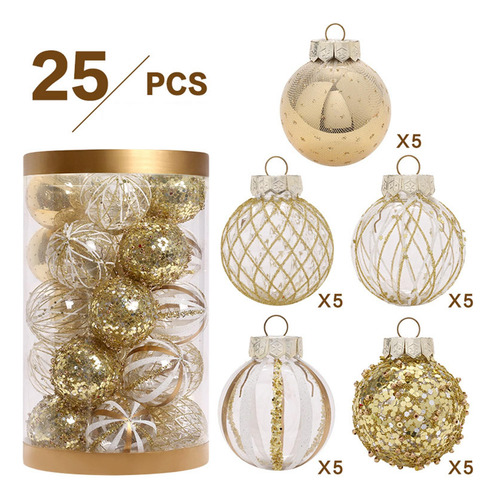 25x Bola De Navidad Adornos Árbol Colgantes Navidad Diy