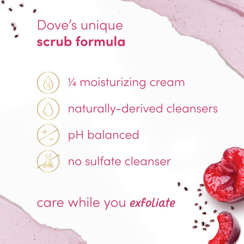 Exfoliante Corporal Dove Cherry & Chia Que Exfolia La Piel S