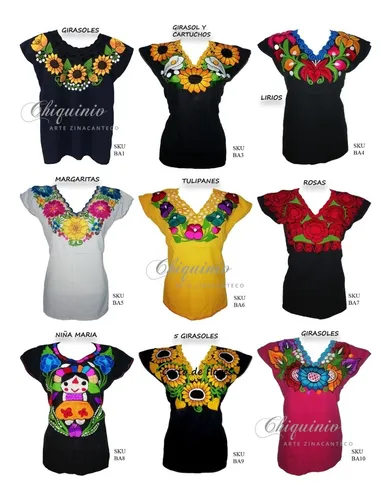Lote 30 Blusas Artesanales Bordada Unitalla Mayoreo Mexicana