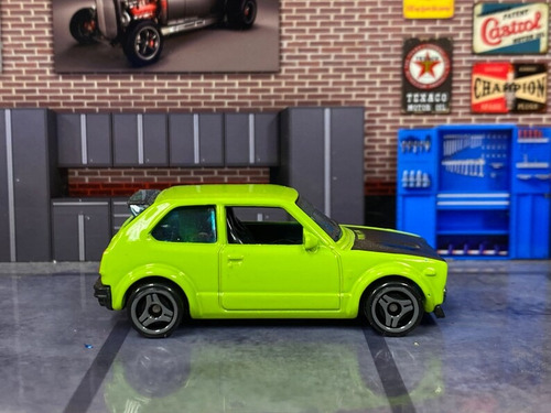 Hot Wheels 2023 '73 Honda Civic Custom #117 Hw J-imports Verde Lima