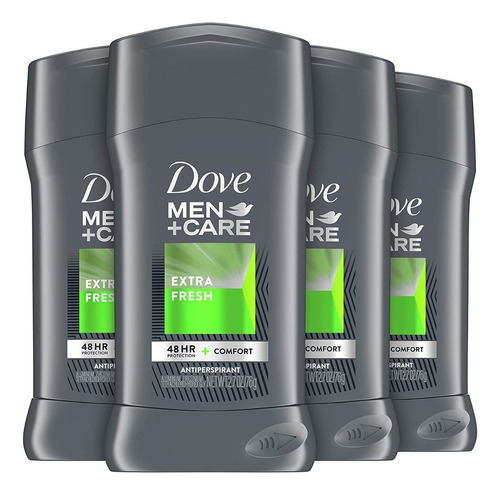 4 X Dove Men+care Extra Fresh Antitranspirante En Barra 76g
