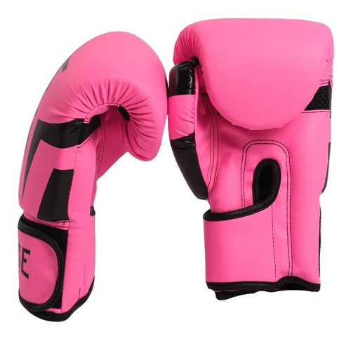 Imagen 7 de 10 de Guantes Boxeo Rosa 10 Y 12 Oz Velcro Importado Profesional