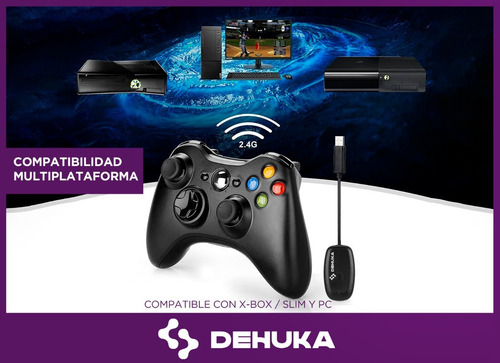 Imagen 8 de 10 de Receptor Adaptador Pc Joystick Xbox 360 Inalambrico Mando
