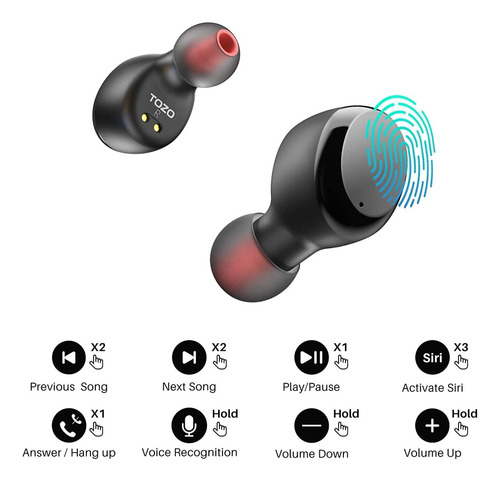 Tozo T6 True Wireless Earbuds Auriculares Bluetooth 5.3 45h