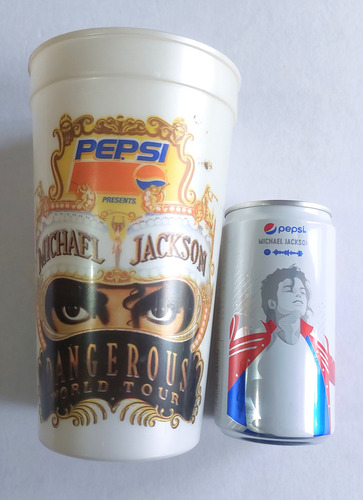 Vaso + Lata Coleccionables De Michael Jackson Y Pepsi (Usado)