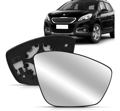 Lente Espelho Retrovisor Com Placa Peugeot 2008 15 16 17 18