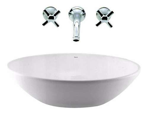 Imagen 5 de 10 de Bacha De Porcelana Apoyo Ovalada Apoyar Oval Promo Deca L68