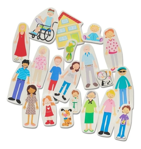 Imagen 2 de 6 de Figuras Imantadas Familia Personas 20 Pzas Magneticos Ed