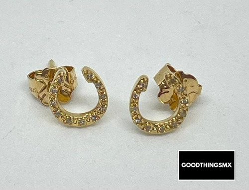 Aretes Tous Good Vibes Herradura De Oro Con Diamantes