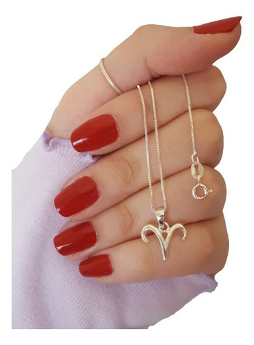 Collar Signo Aries De Plata 925