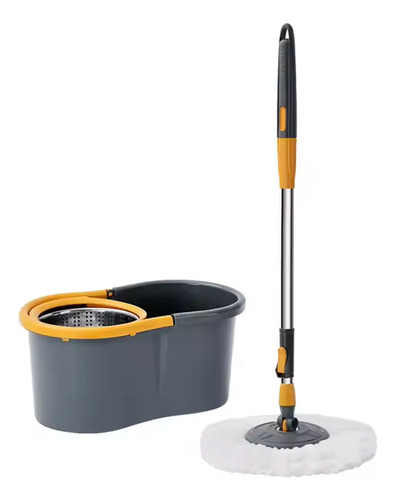Mopa Lampazo Escurridor Balde Centrifugador Articulado Negro/naranja