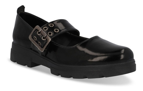 Zapato Piso Color Negro Mujer 030-60