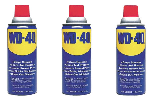 Wd40 Aflojatodo Aceite Multiusos Aerosol 11oz Pack 3 Piezas