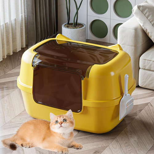 Caja De Arena Para Gatos Totalmente Cubierta Con Tapa Con