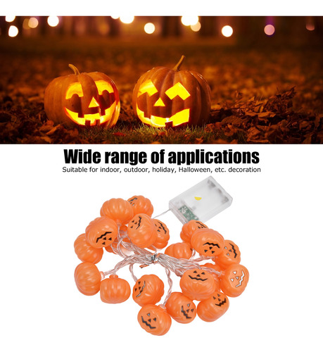 Cadena Led Decorativa De 3 Metros Con Forma De Calabaza Para