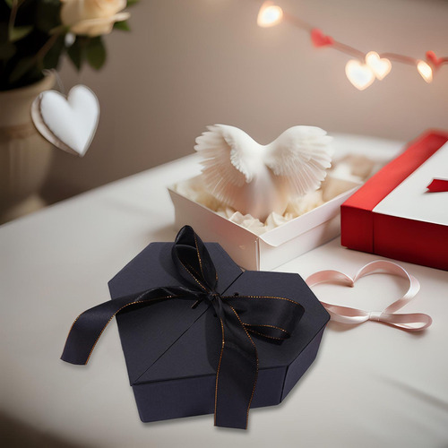 Cajas De Regalo En Forma De Corazón Con Tapas, Caja Negro