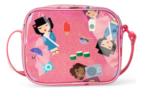 Bolsa Niñas Crossbody Cloe Satreli Mediano Color Rosa