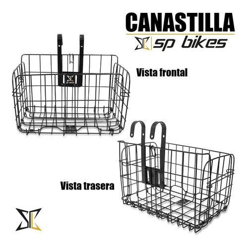Imagen 8 de 10 de Canasta Canastilla Plegable Para Bicicleta Sp Bikes