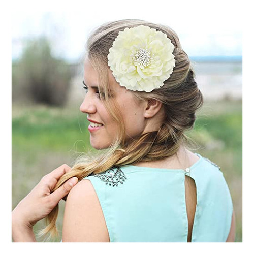 Flores De Peonía Falsas Para El Cabello - 20 Unidades