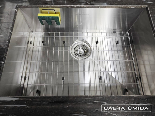 Porta Esponja Inox Com Ventosa Suporte Multifuncional P/ Pia
