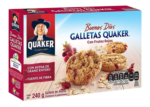 Galletas Quaker De Avena Con Frutos Rojos 240 G