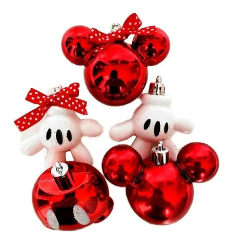 Imagen 3 de 4 de Esferas Mickey Mouse Minnie 30 Piezas Disney