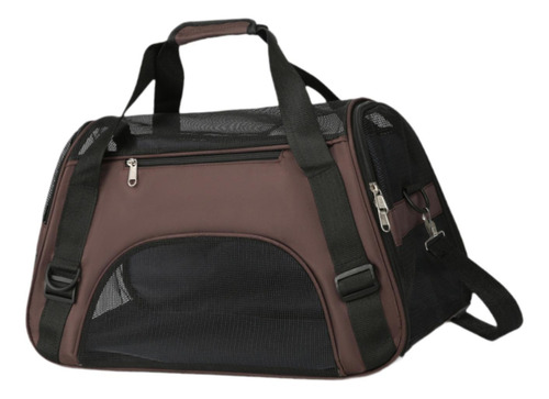 Cortero De Gato Carrier De Mascotas Circulación Marrón L