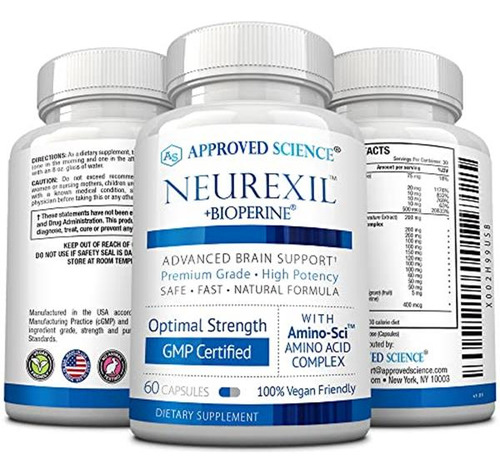 Neurexil Approved Science Nootrópico Natural 60 Cápsulas