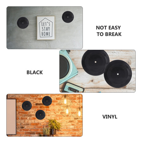 Guitarra De Disco En Blanco Plain Record Decorations, 5 Unid