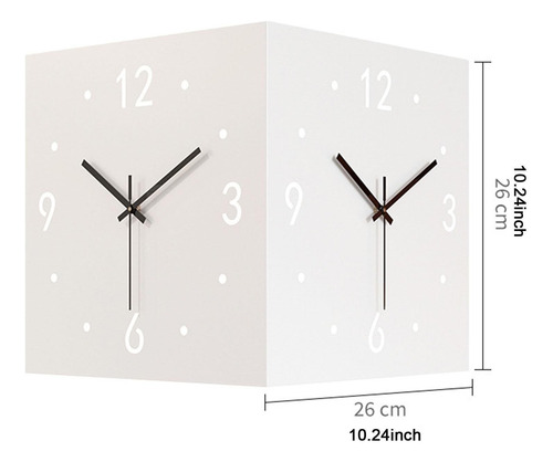 Reloj De Esquina De Doble Cara, Reloj Digital Cuadrado
